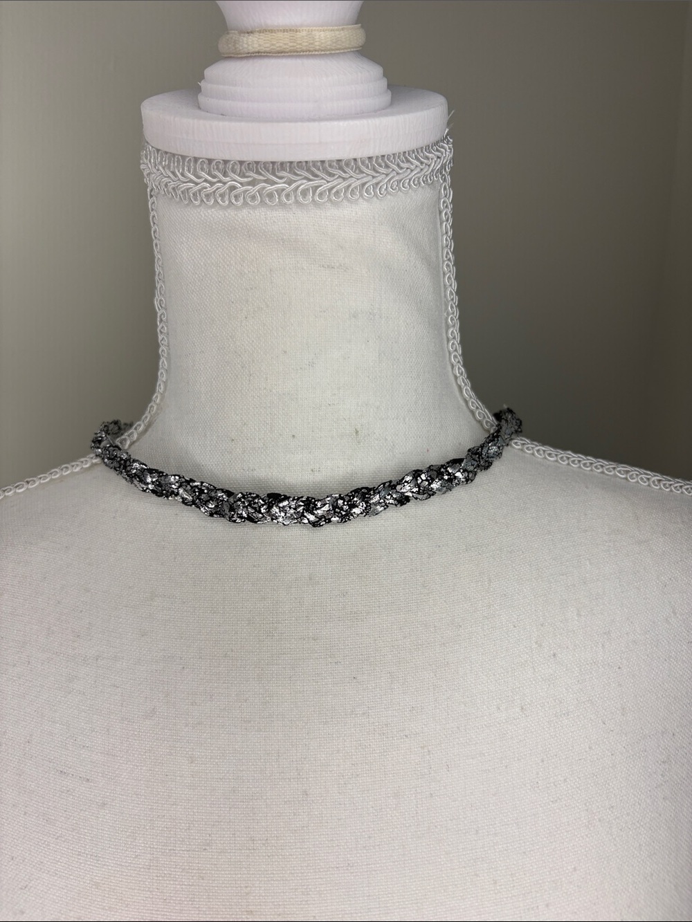 Silver Braided Stretch Headband